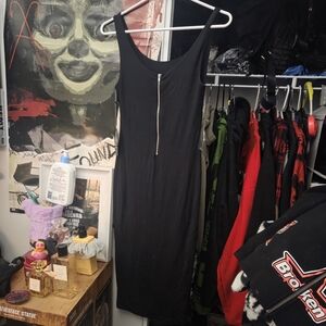 Popular Basics Black Midi Dress